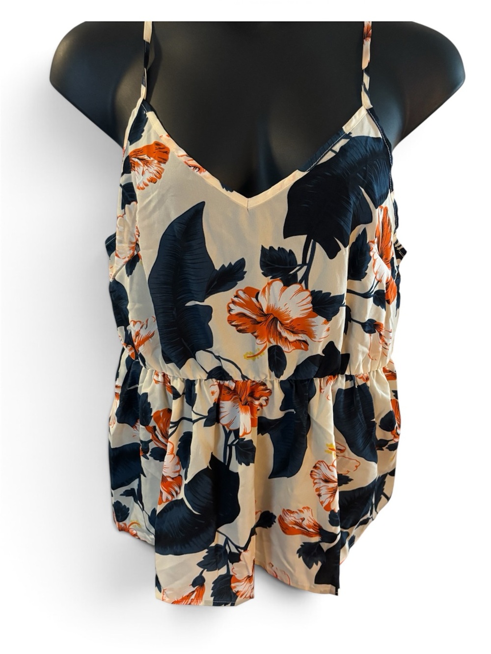 Floral Spaghetti-Strap Top